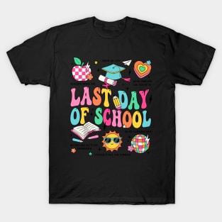 Happy Last Day Of School Teacher Boy Girl Grad Hello Summer T-Shirt